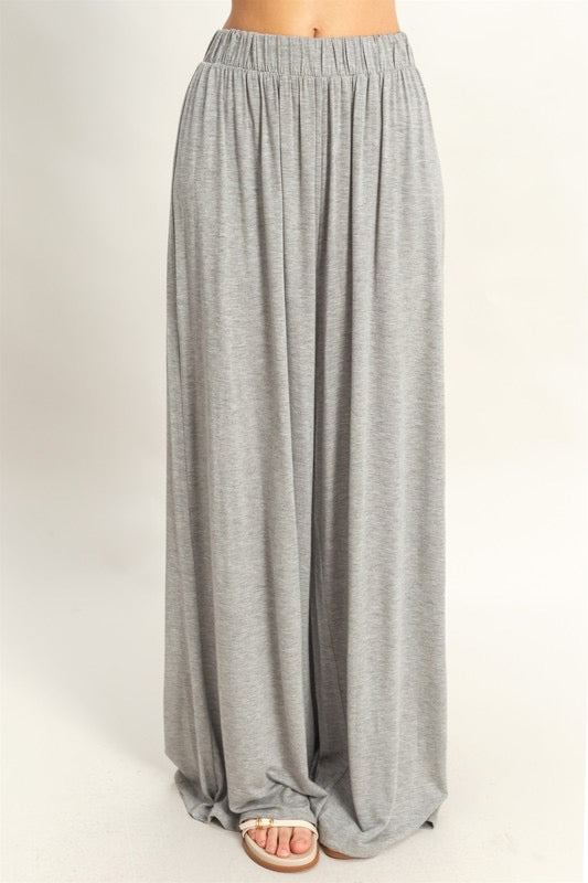 Set Pantalón wide y T-Shirt algodón Gris