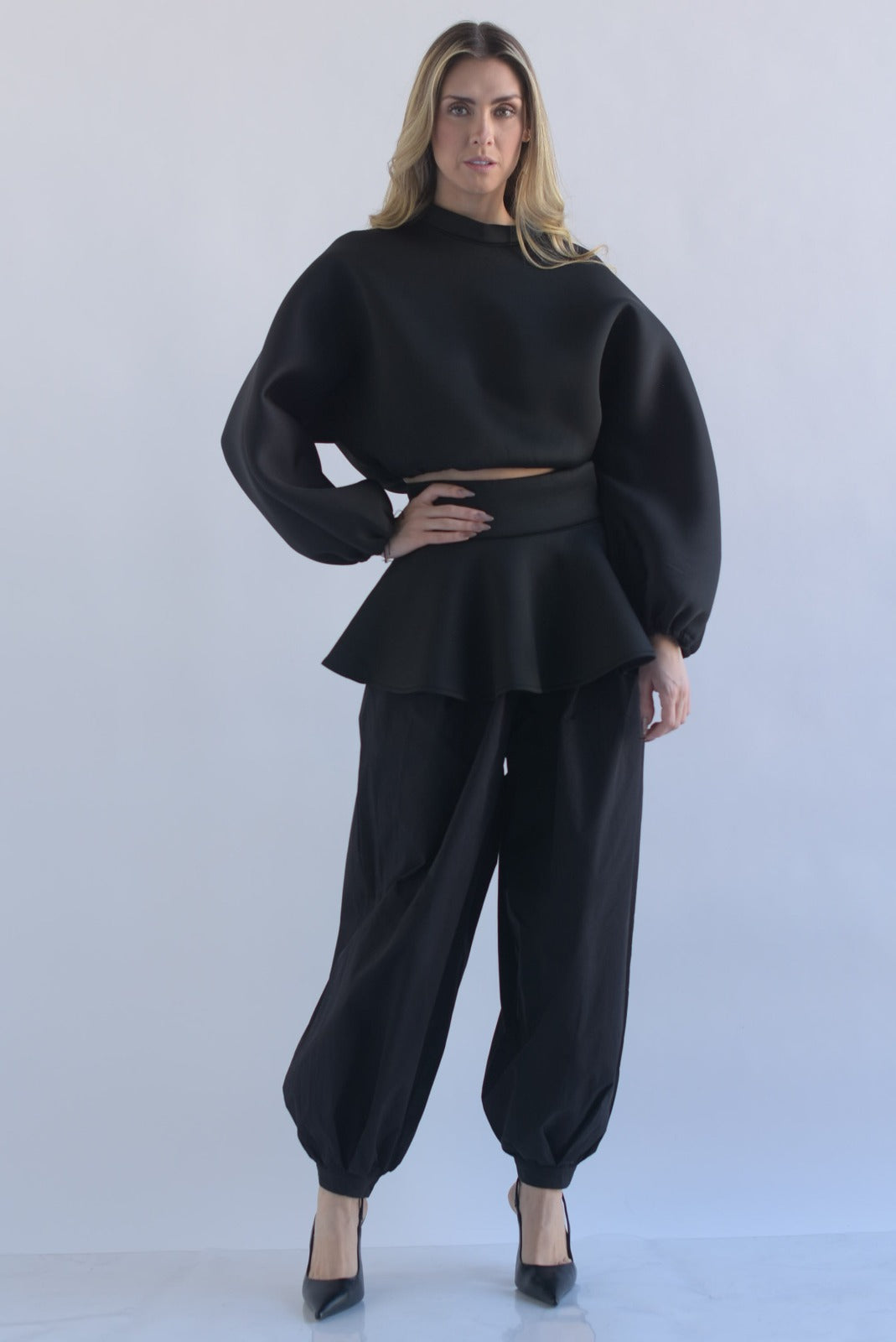 PREVENTA Set Pantalón globo, Faldón y Blusa