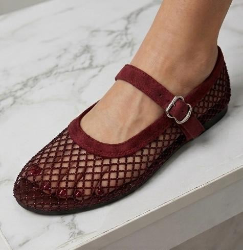 Ballerina flats red cristales