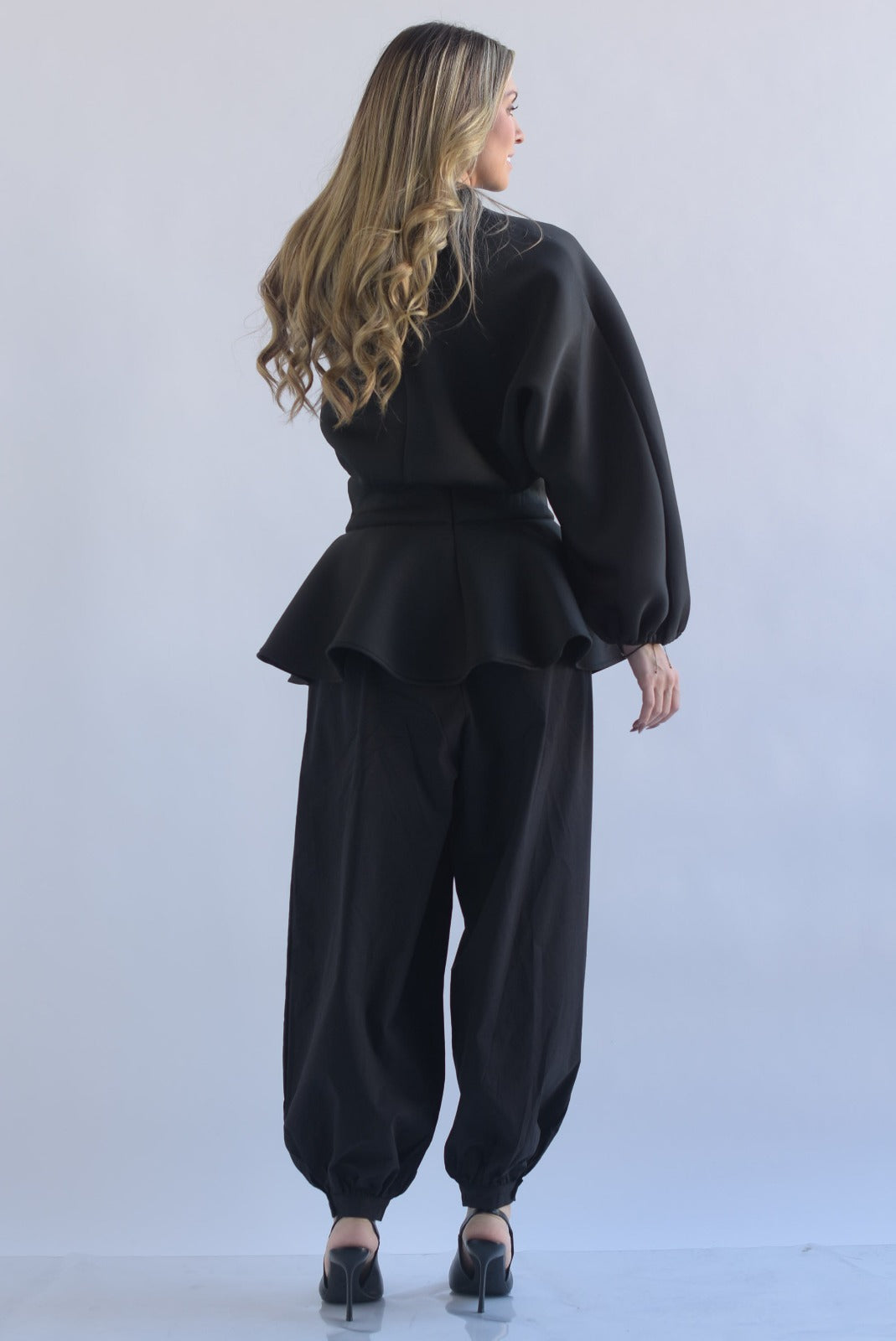 Set Pantalón globo, Faldón y Blusa