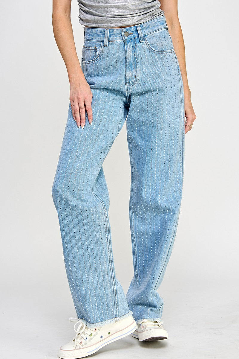 Jeans líneas brillos Denim Light