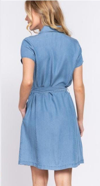Vestido camisero denim
