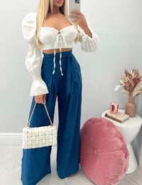 Fashion Styled Pantalón súper wide leg tipo Denim