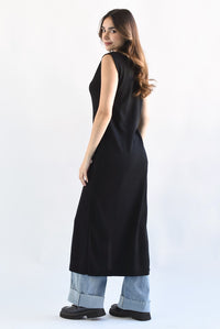 Fashion Styled PREVENTA 2 Maxi chaleco Negro