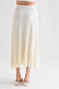 Fashion Styled Falda punto midi corte A Ivory