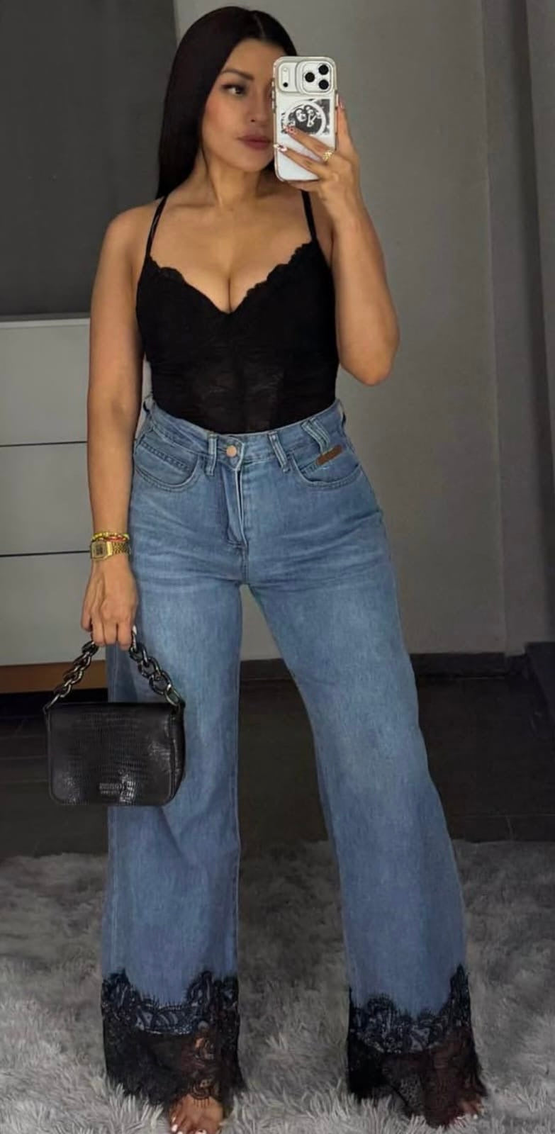Jeans tobillo encaje