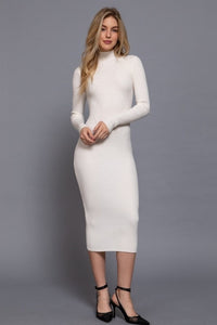 Fashion Styled Vestido de punto cuello Ivory