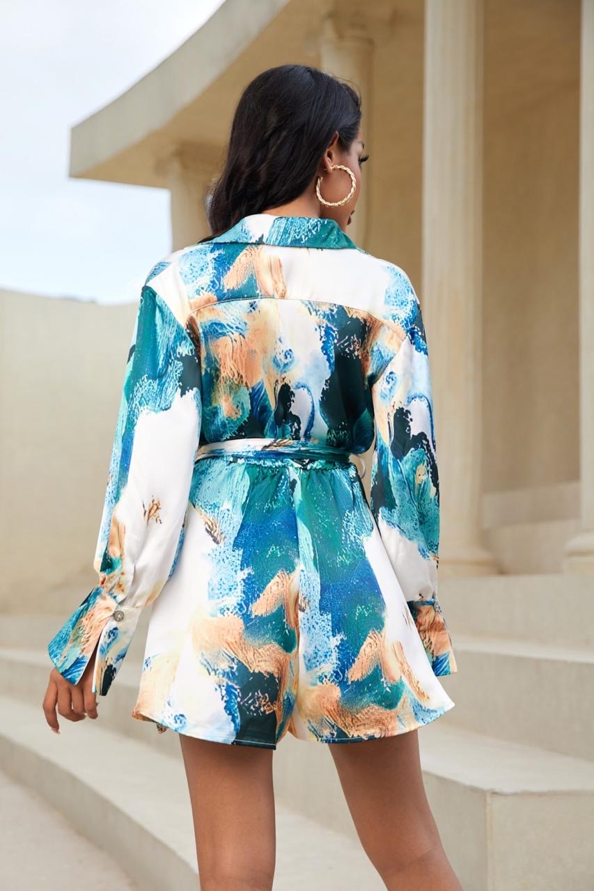 Romper satín Acuarela