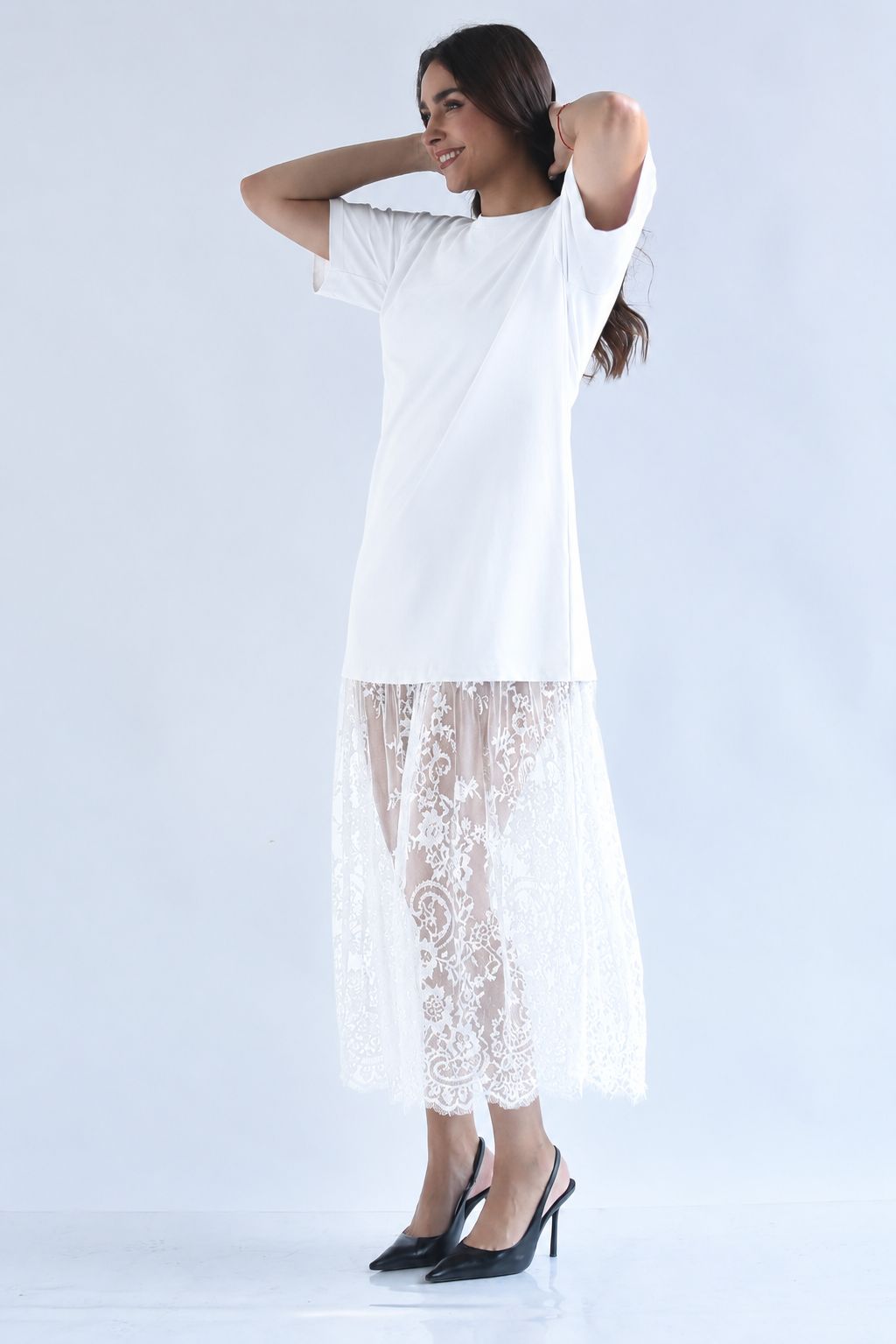 T-Shirt dress falda encaje