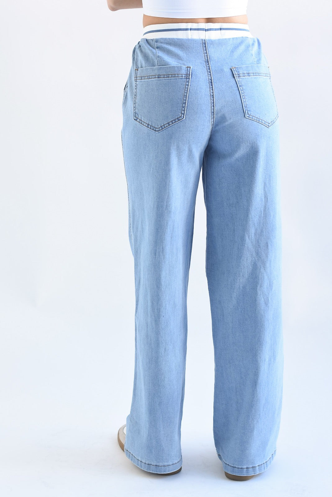 Set Pantalón y Chamarra Crop Denim