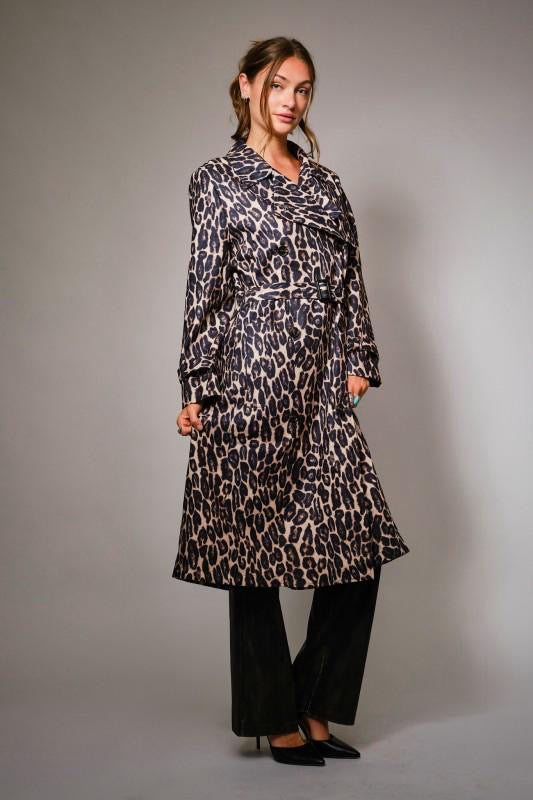 Gabardina animal print Leopardo