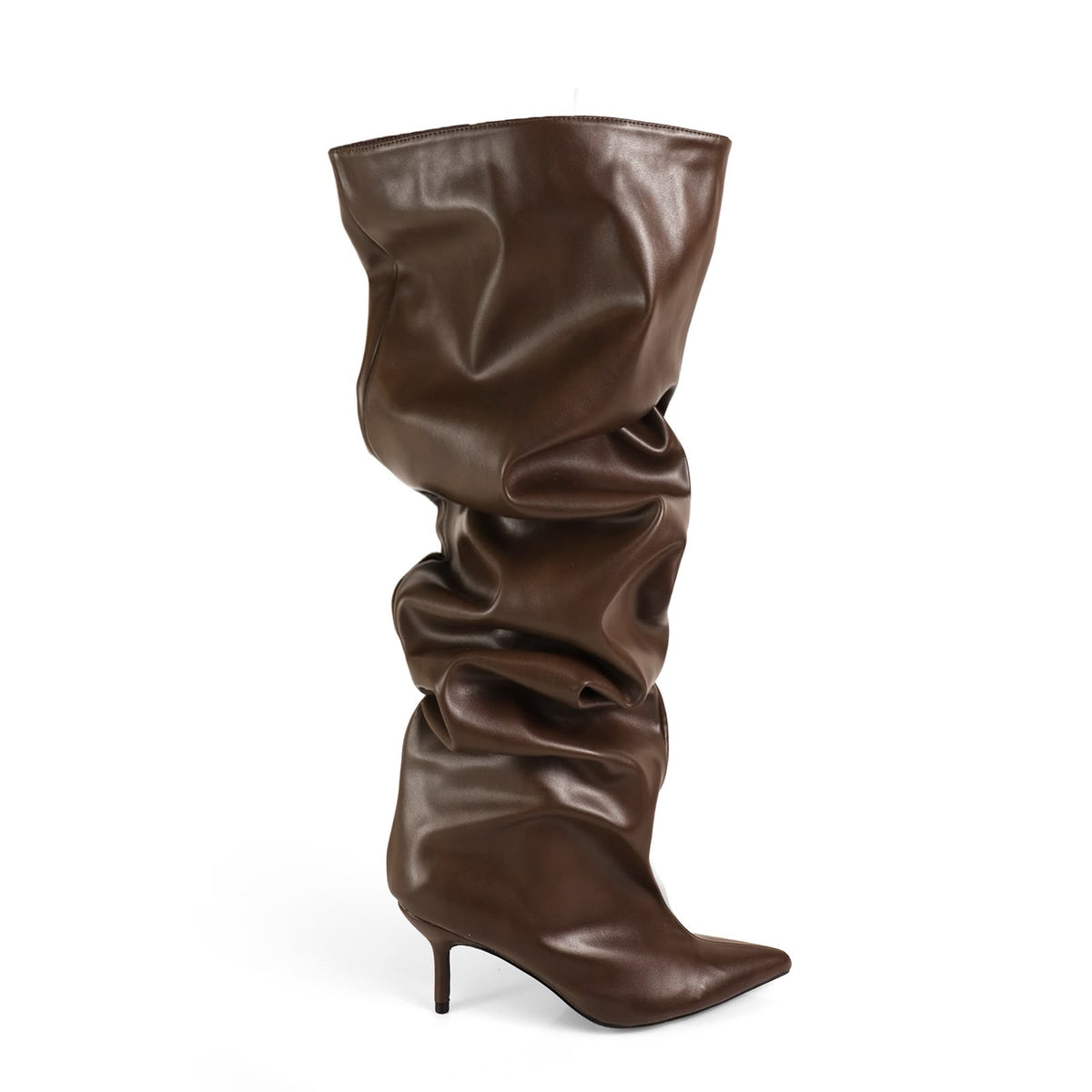 Bota larga slouchy vinipiel