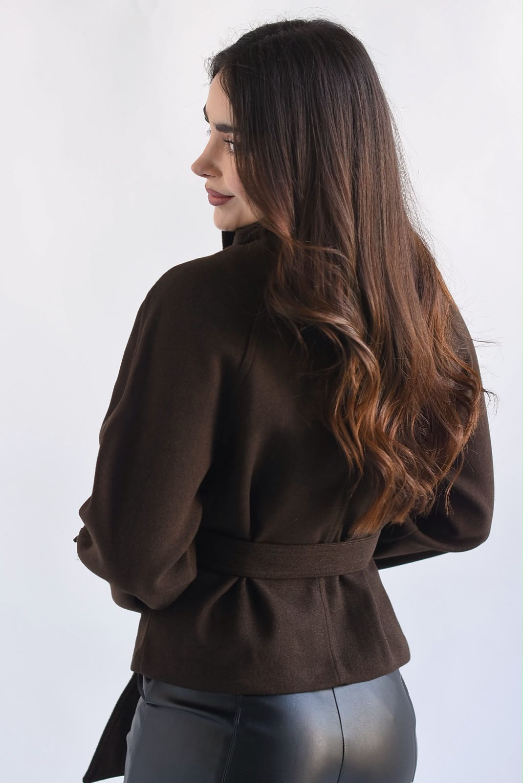 Abrigo fleece cuello funnel