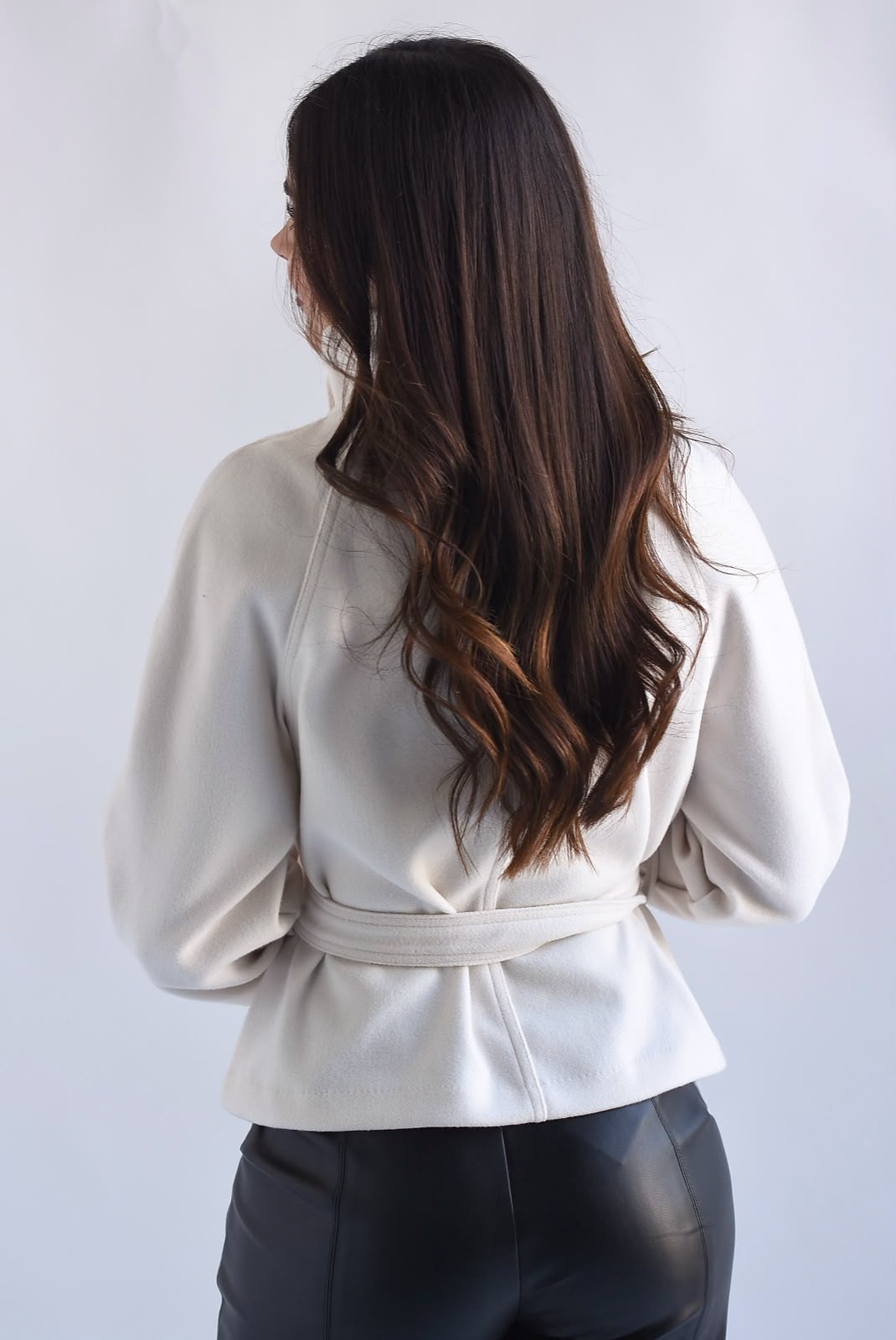 Abrigo fleece cuello funnel