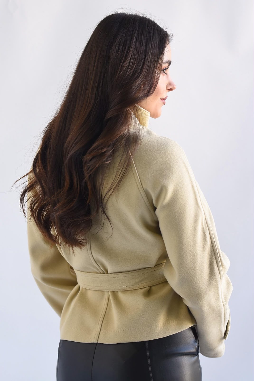 Abrigo fleece cuello funnel