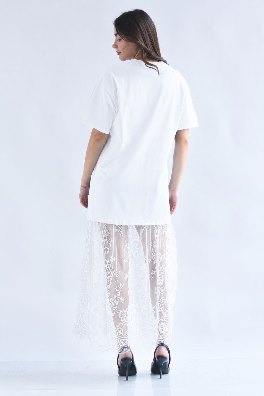 T-Shirt dress falda encaje