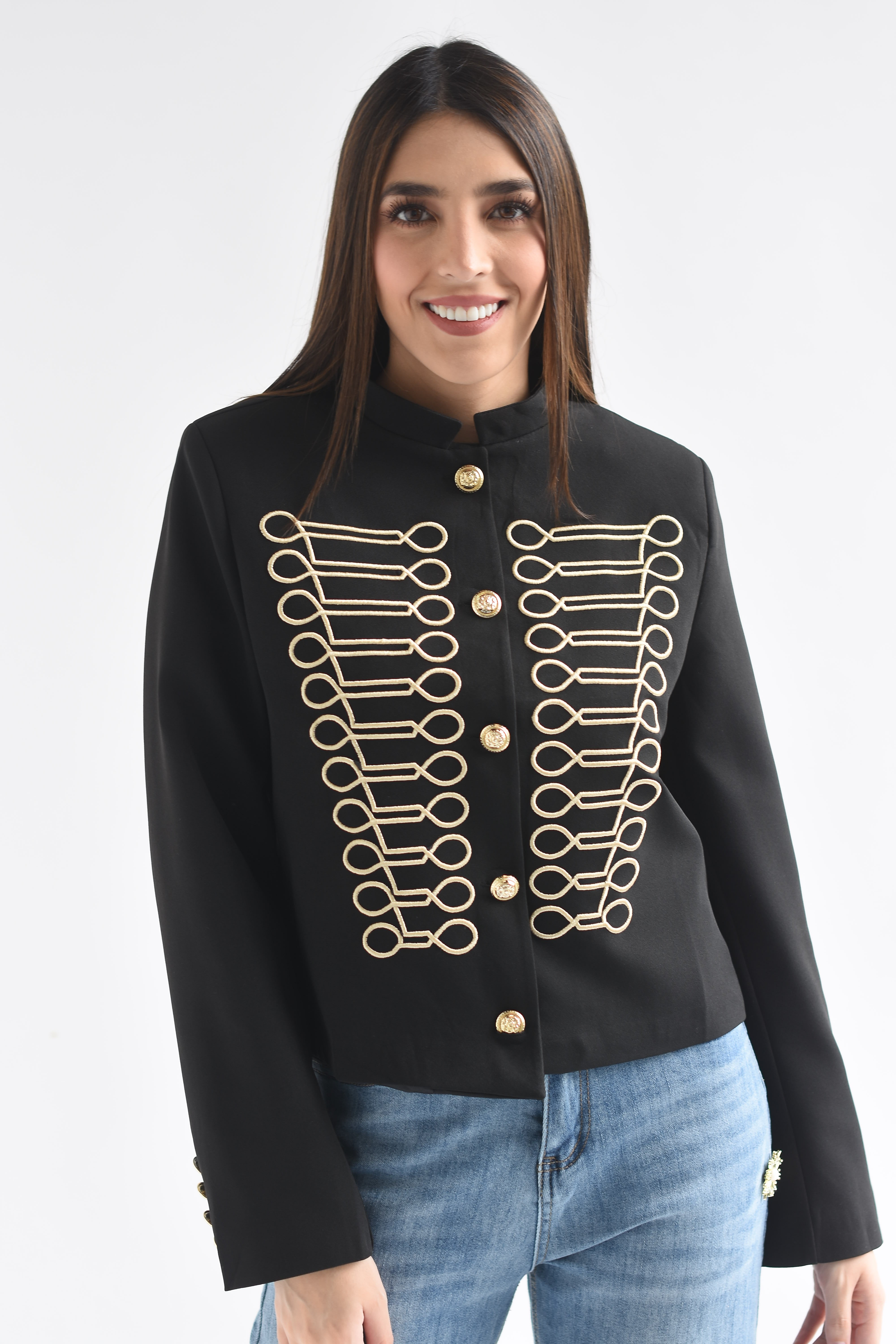 Blazer Napoleón militar bordado