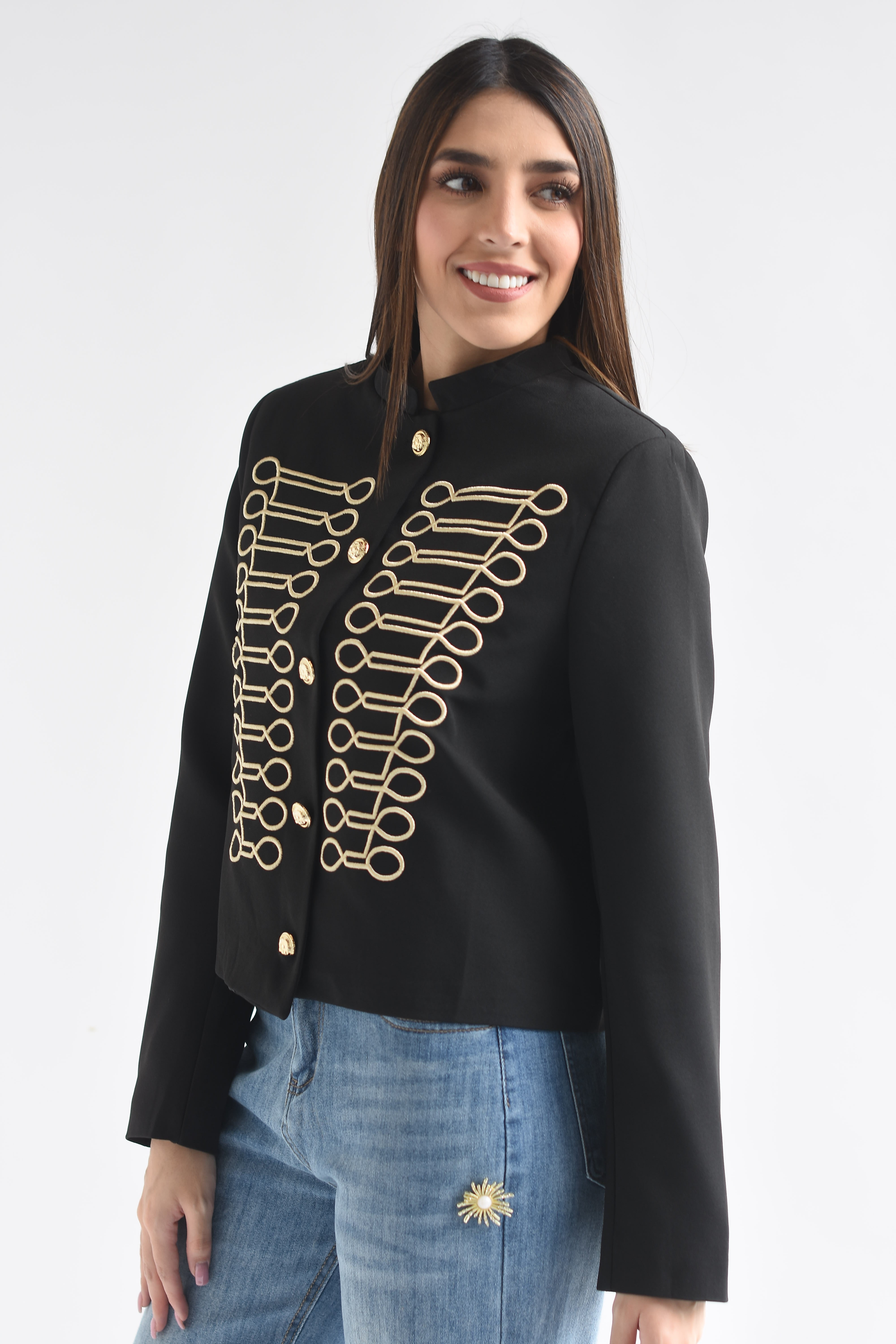 Blazer Napoleón militar bordado