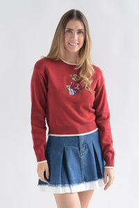 Fashion Styled Sweater oso hoddie Rojo