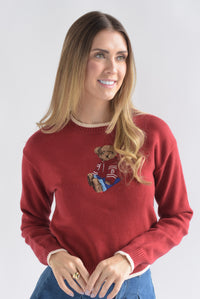 Fashion Styled Sweater oso hoddie Rojo