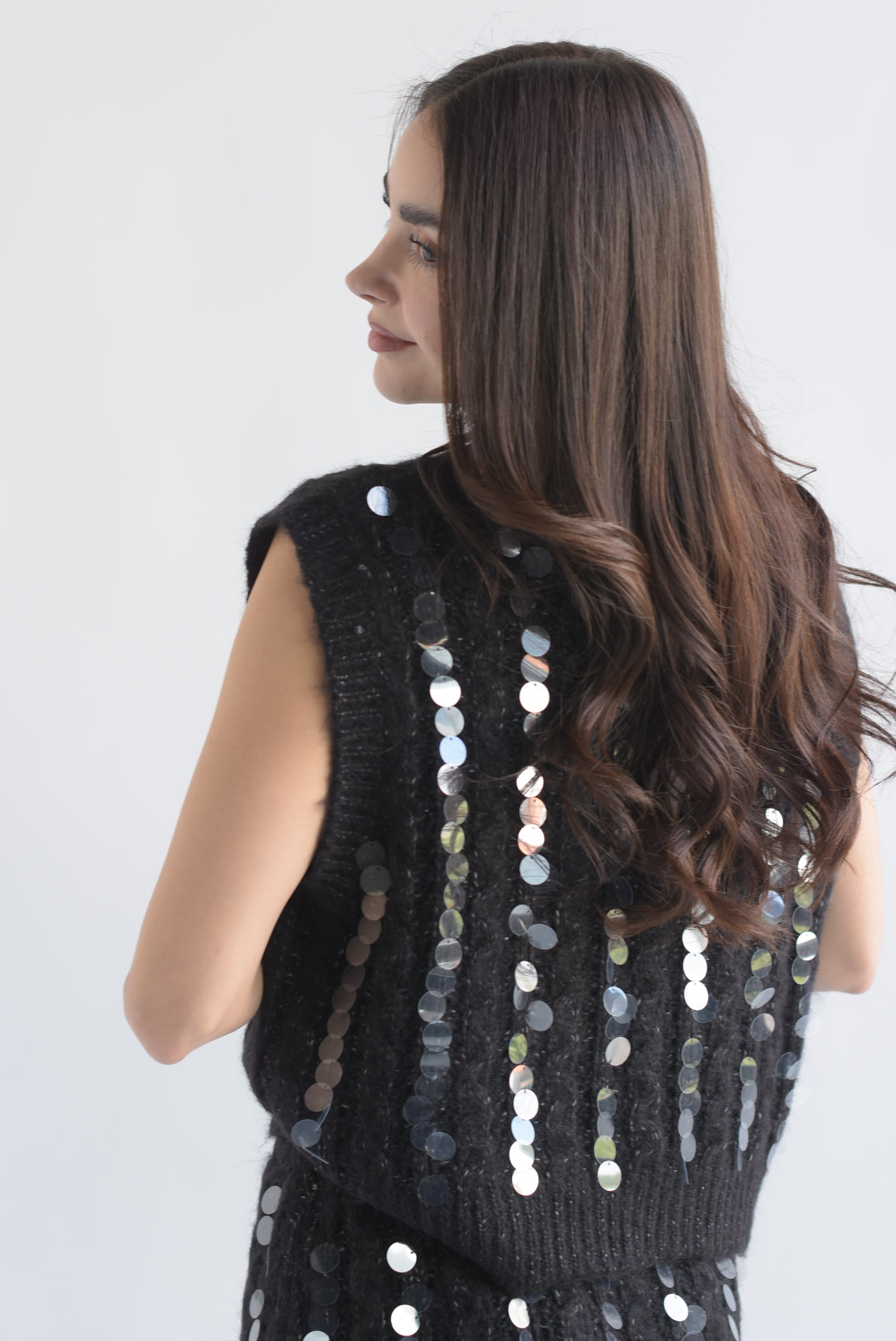 Chaleco punto lentejuela