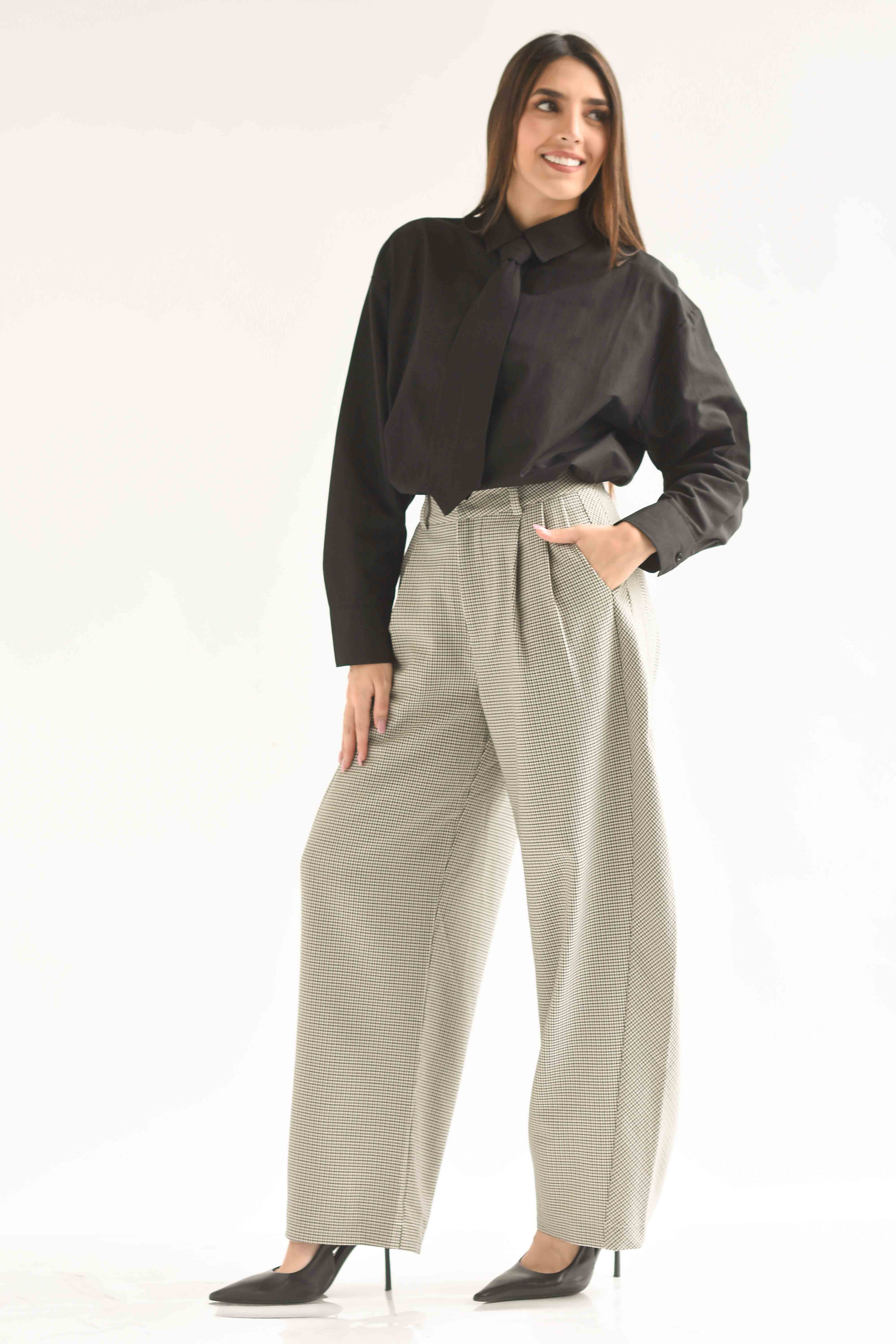 Camisa match corbata ancha