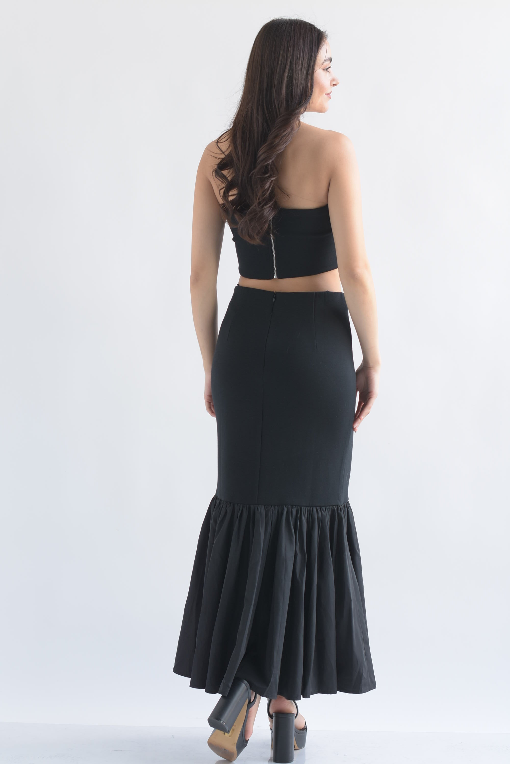 Set Falda olán y Top strapless