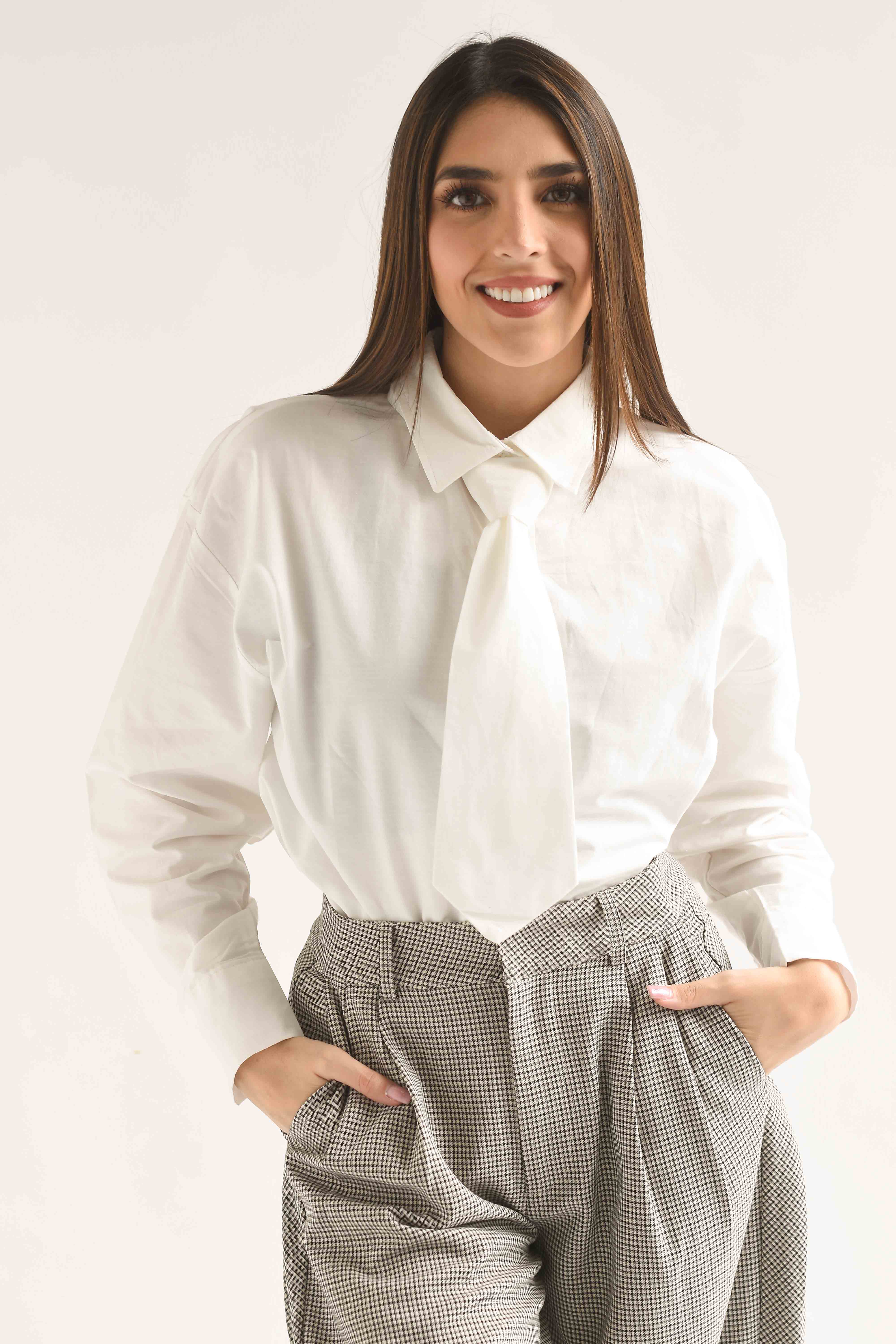 Camisa match corbata ancha