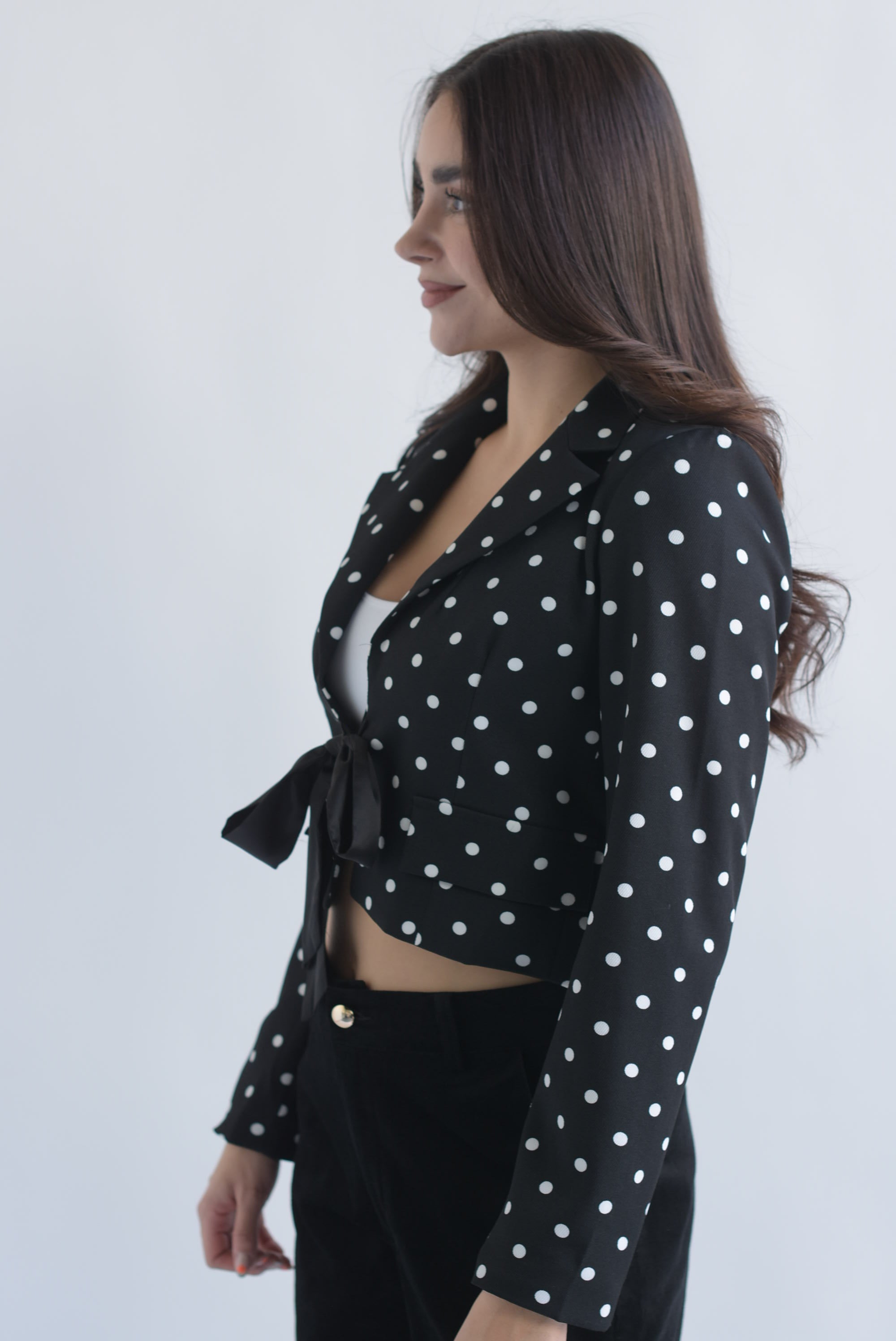 Blazer lazo polka dots