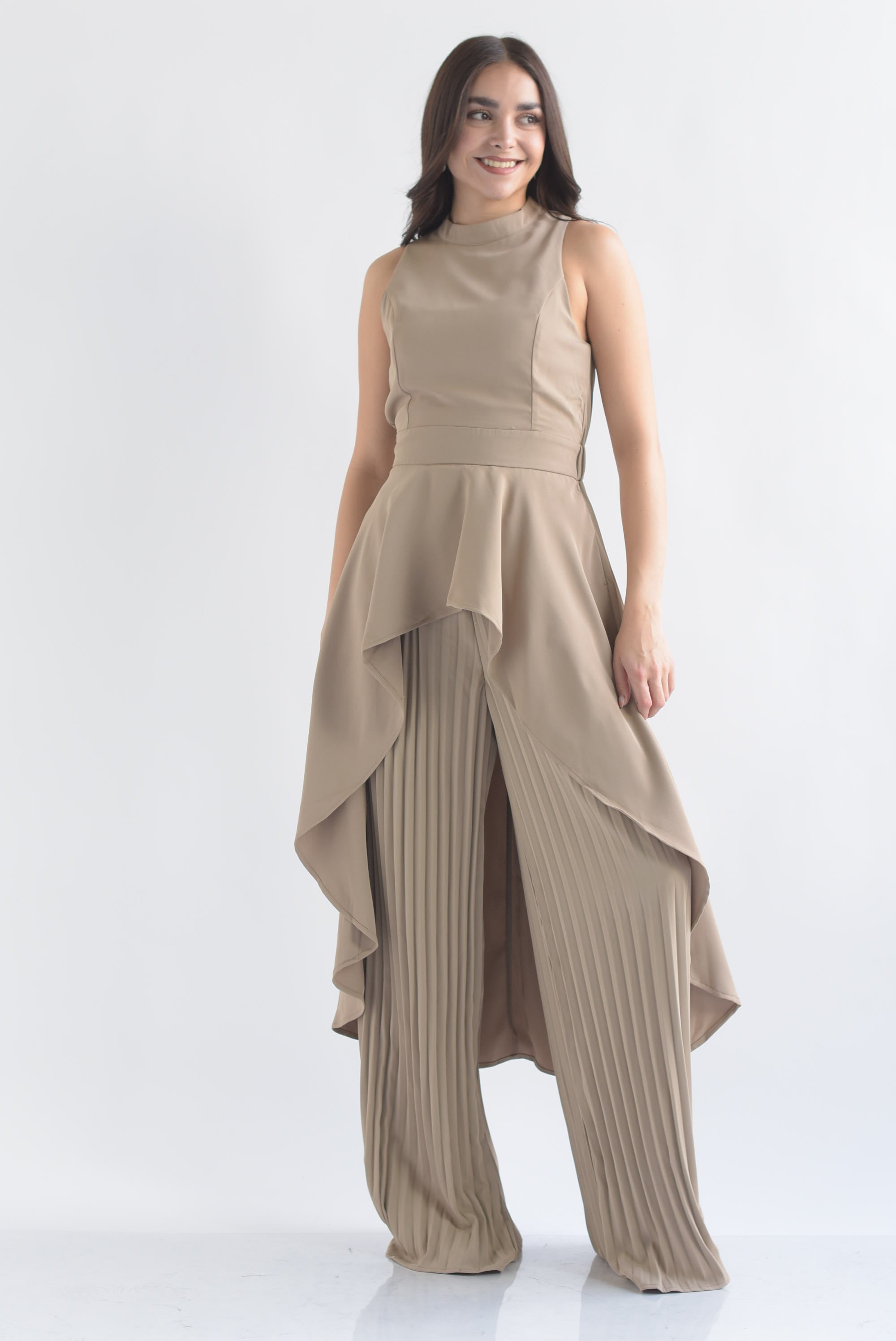 Set Pantalón plisado y Maxi Blusa