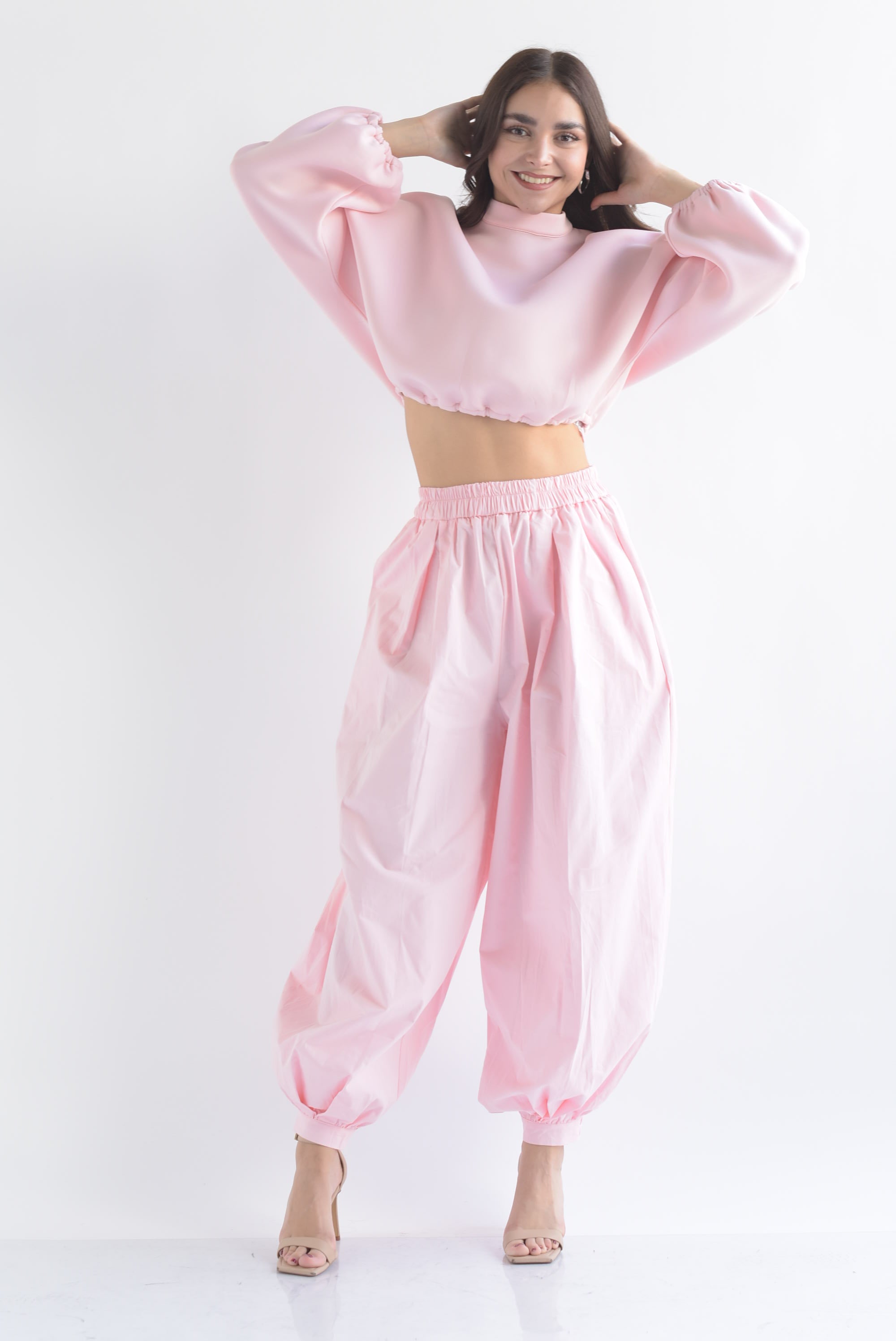 Set Pantalón globo, Faldón y Blusa