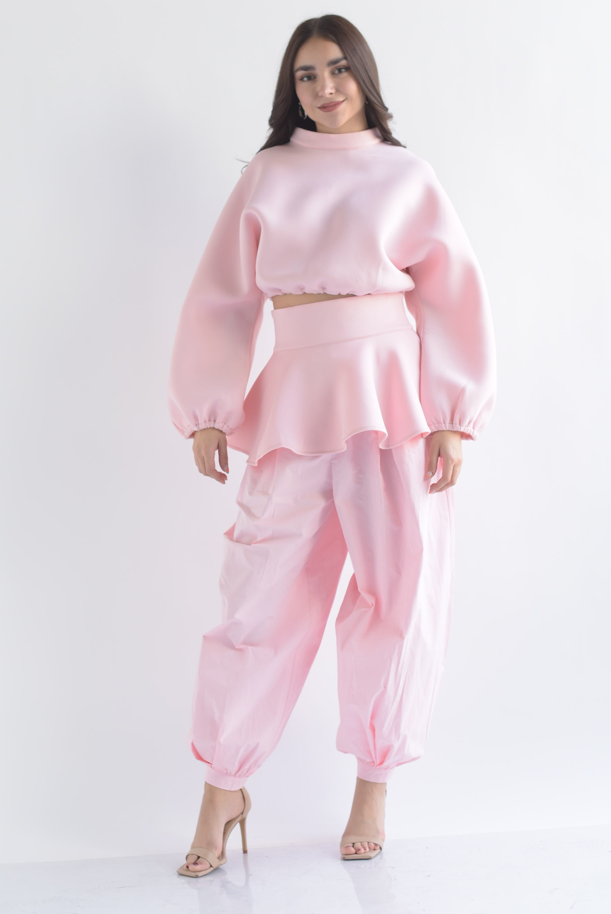 Set Pantalón globo, Faldón y Blusa