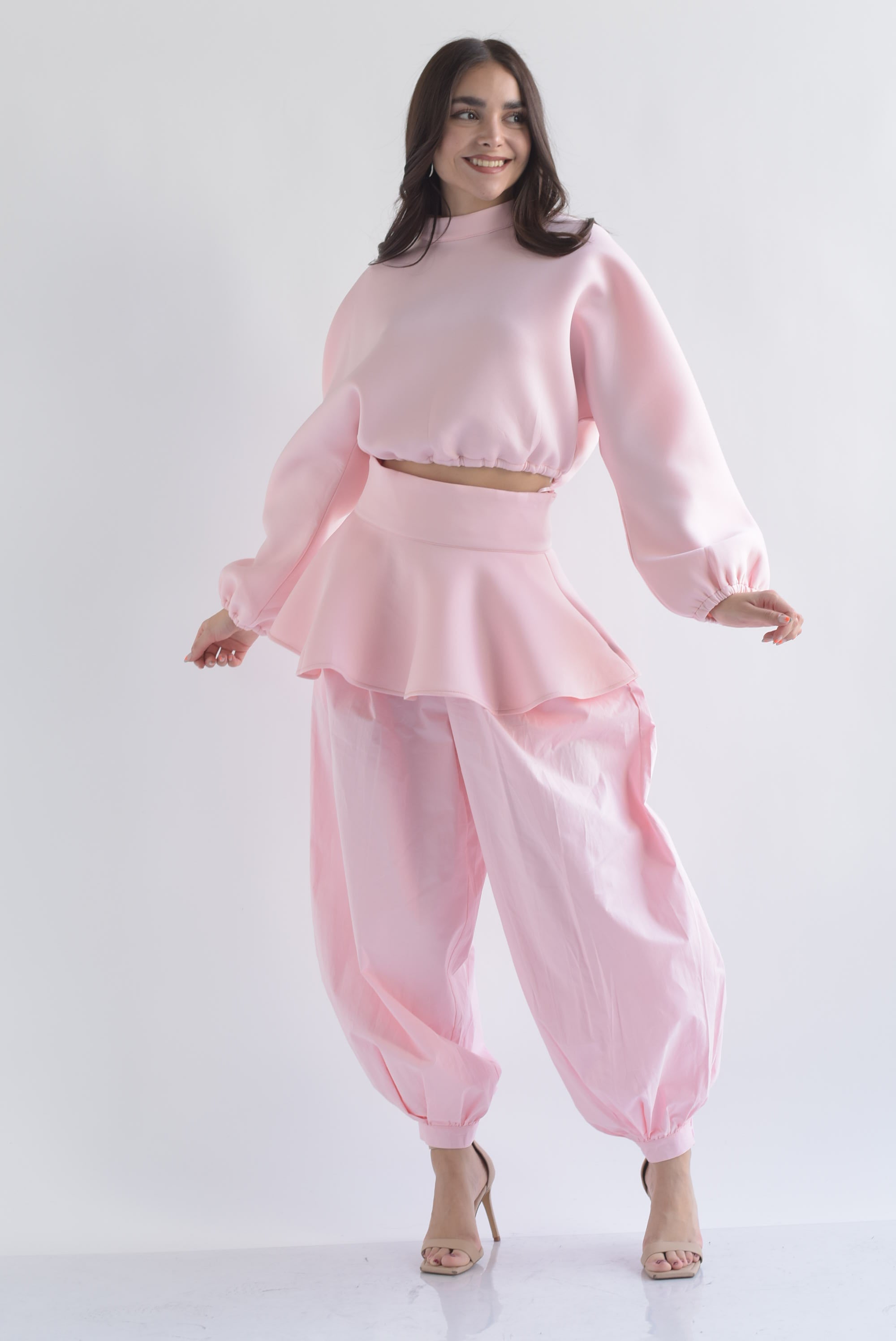 Set Pantalón globo, Faldón y Blusa