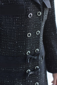Fashion Styled Vestido tipo Blazer falda tulle Negro