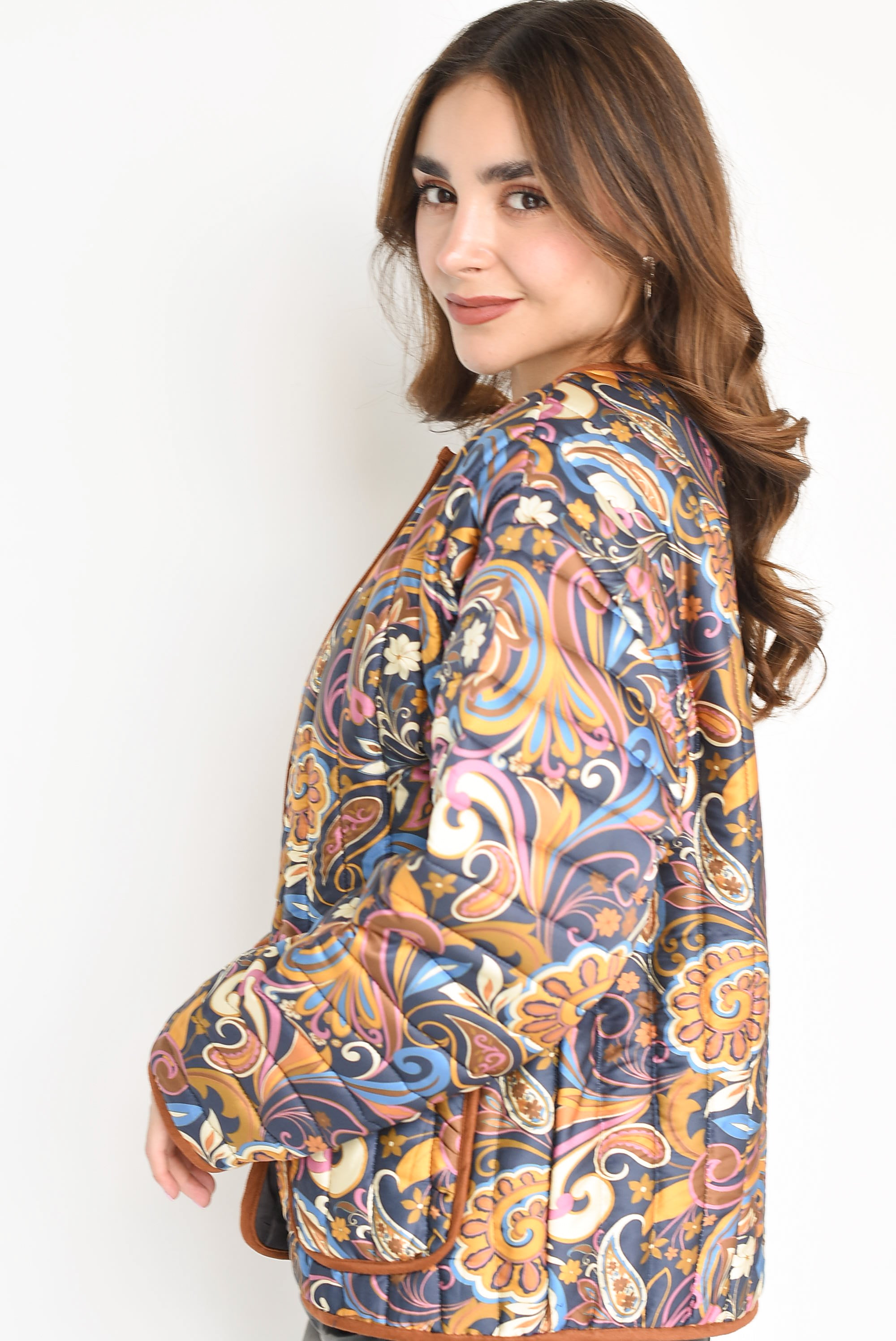 Chamarra acolchada Paisley