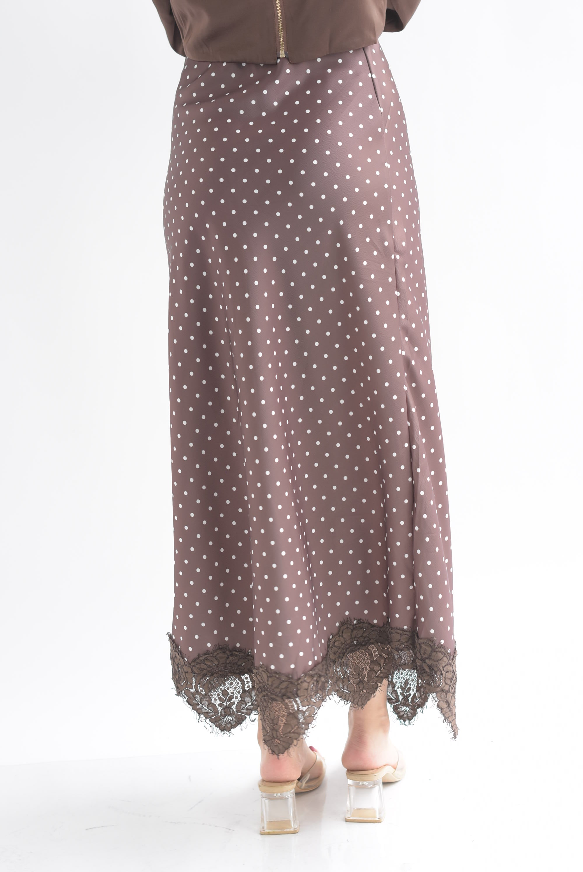 Falda lencera polka dots encaje