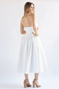 Fashion Styled Vestido halter torso Blanco