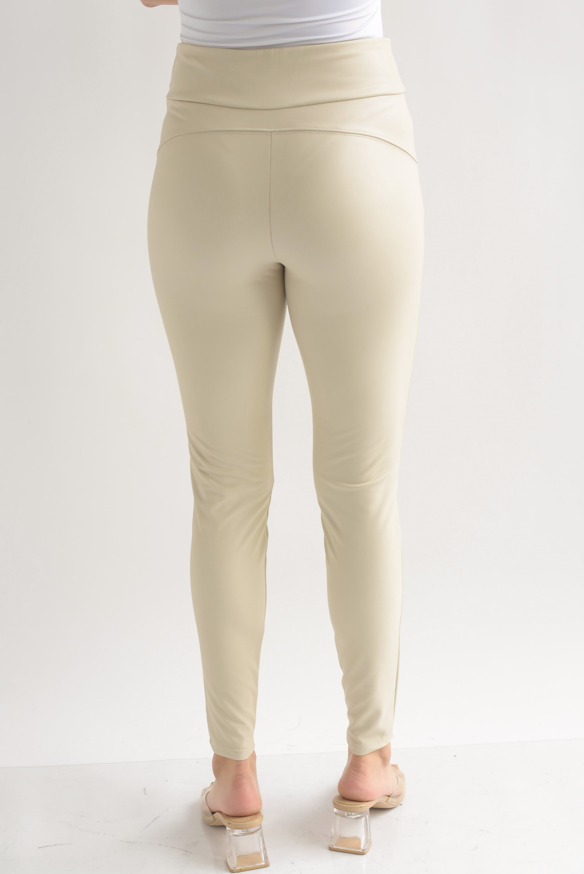 Leggings vinipiel pretina ancha elástica