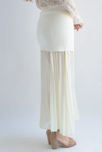 Fashion Styled Falda plisada en sobreposición Ivory