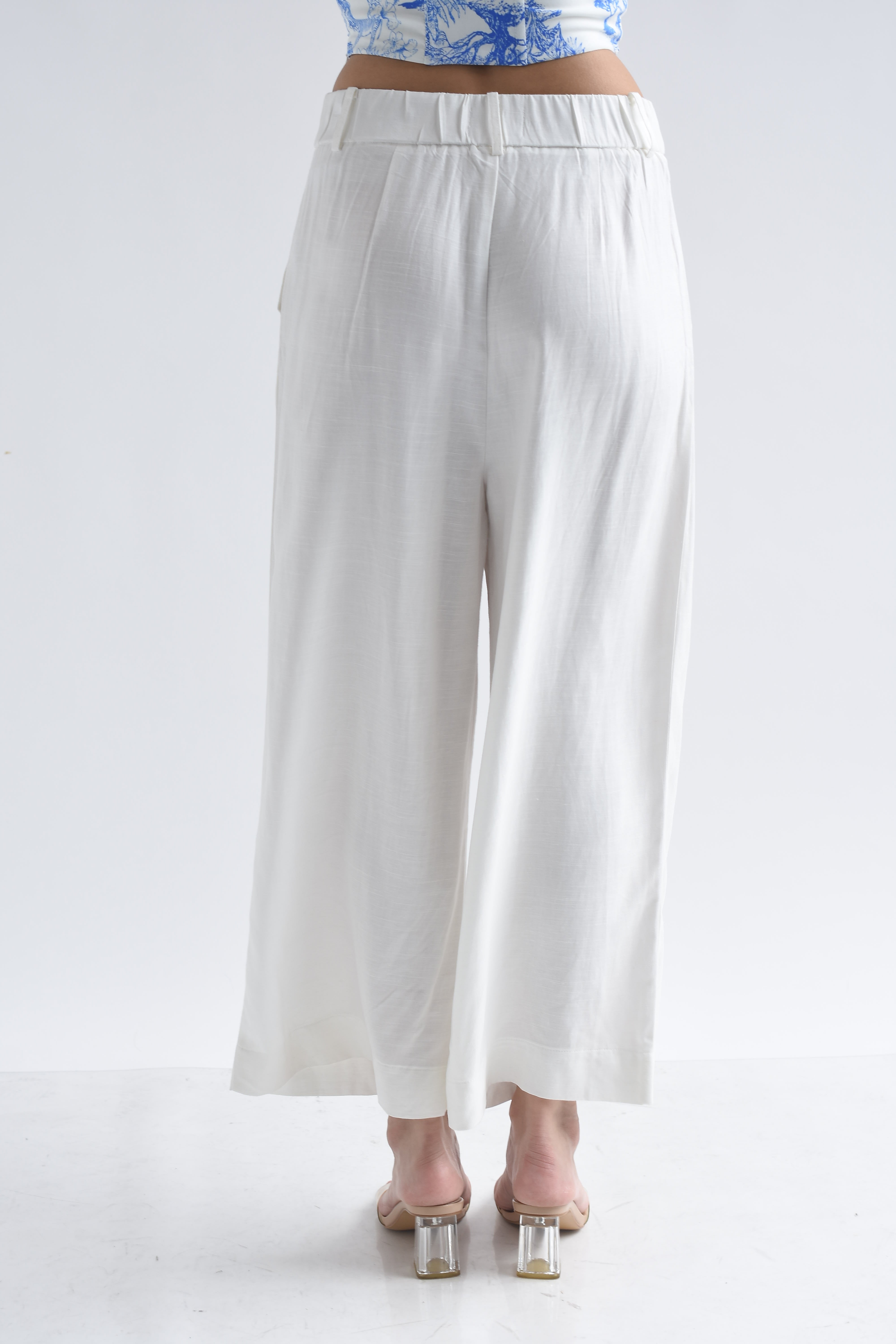Pantalón culotte lino