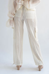 Fashion Styled Pantalón crochet cargo Crudo