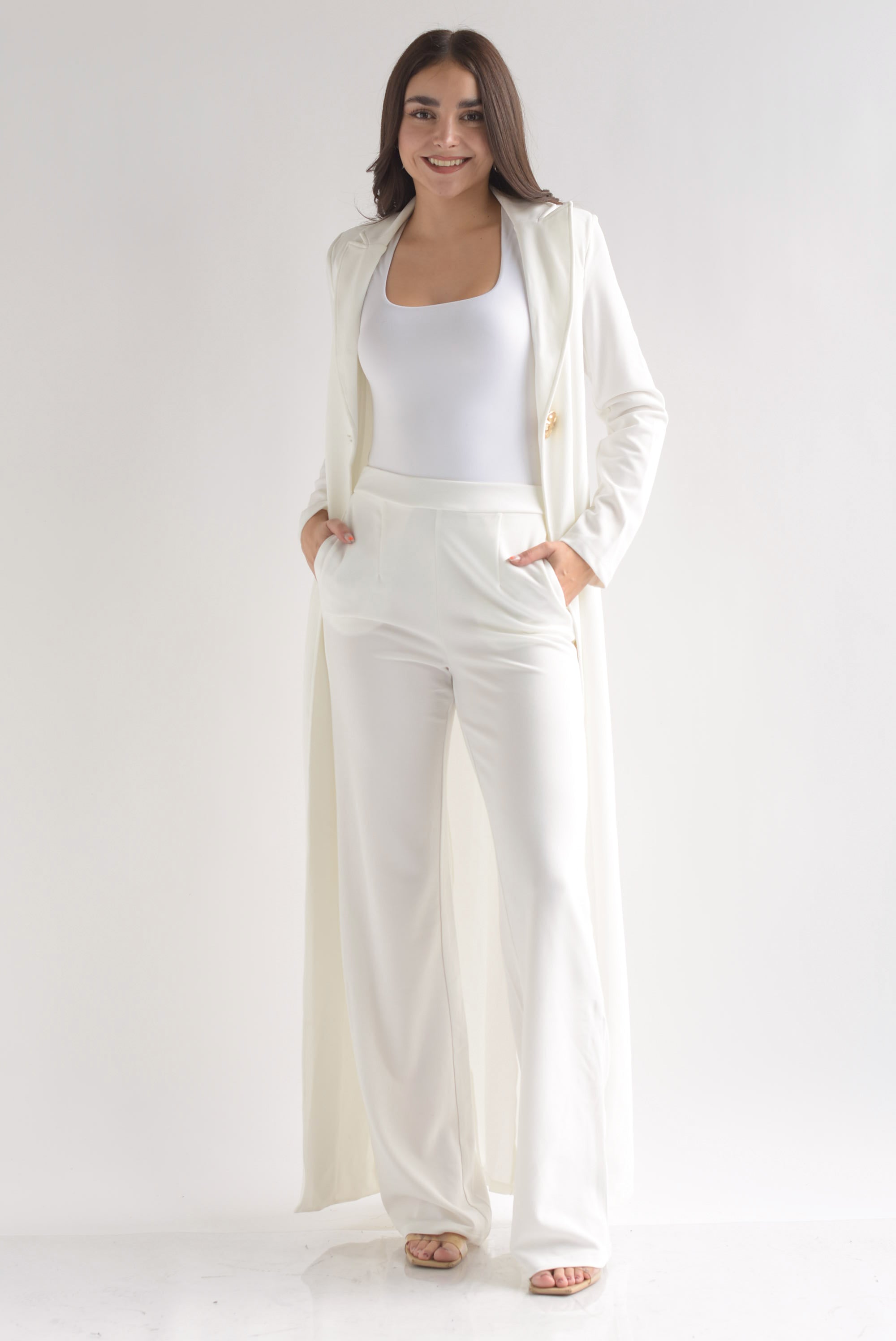 Set Pantalón y Blazer extra largo