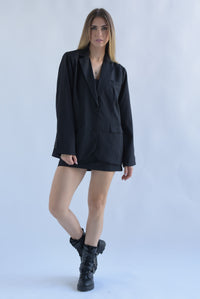 Fashion Styled Set Falda y Blazer raya diplomática Negro