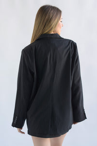 Fashion Styled Set Falda y Blazer raya diplomática Negro