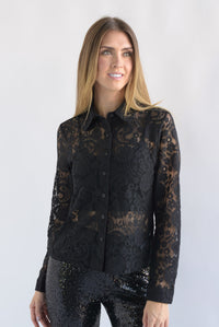 Fashion Styled Camisa encaje Negro