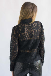 Fashion Styled Camisa encaje Negro