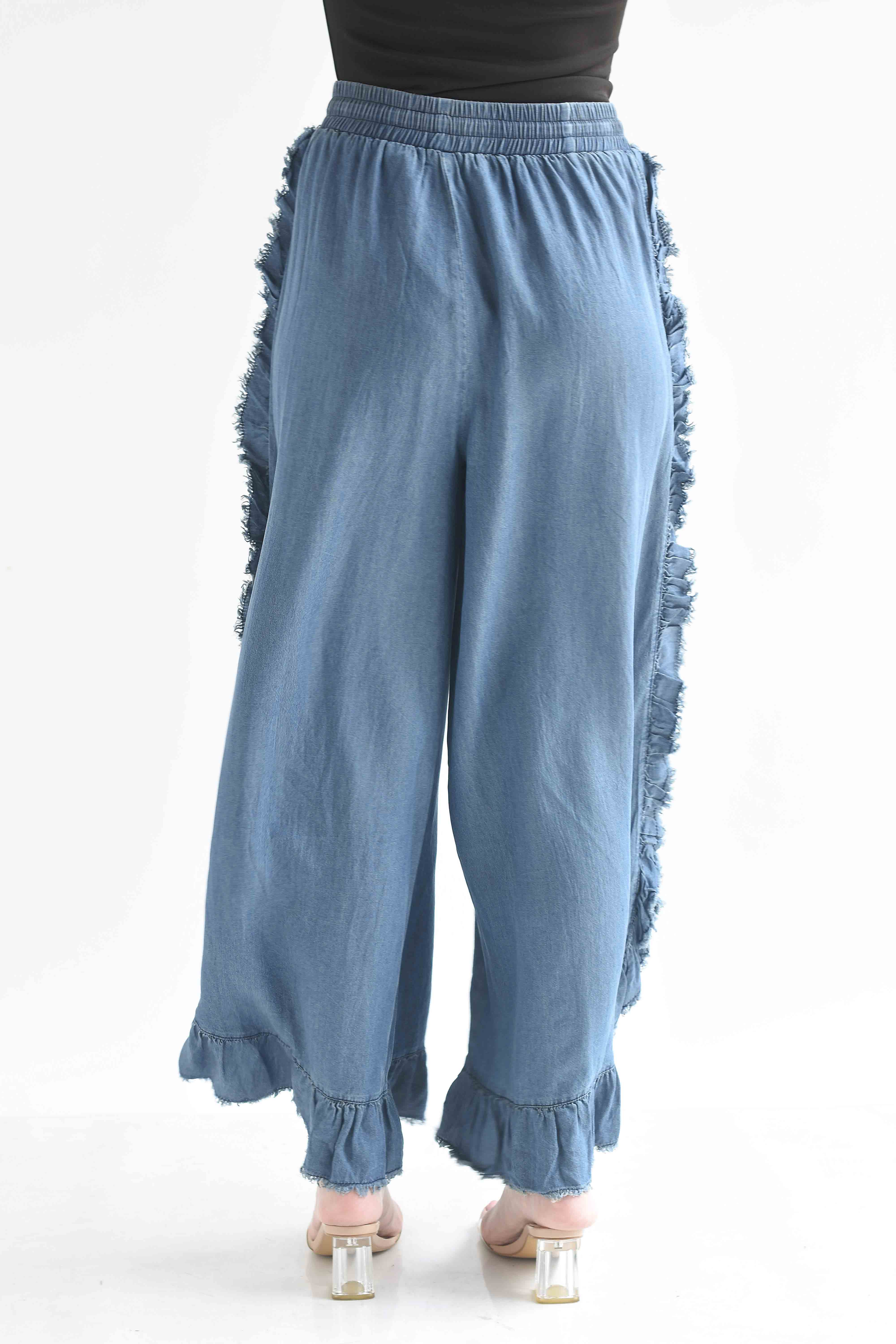 Pantalón Denim olán lateral