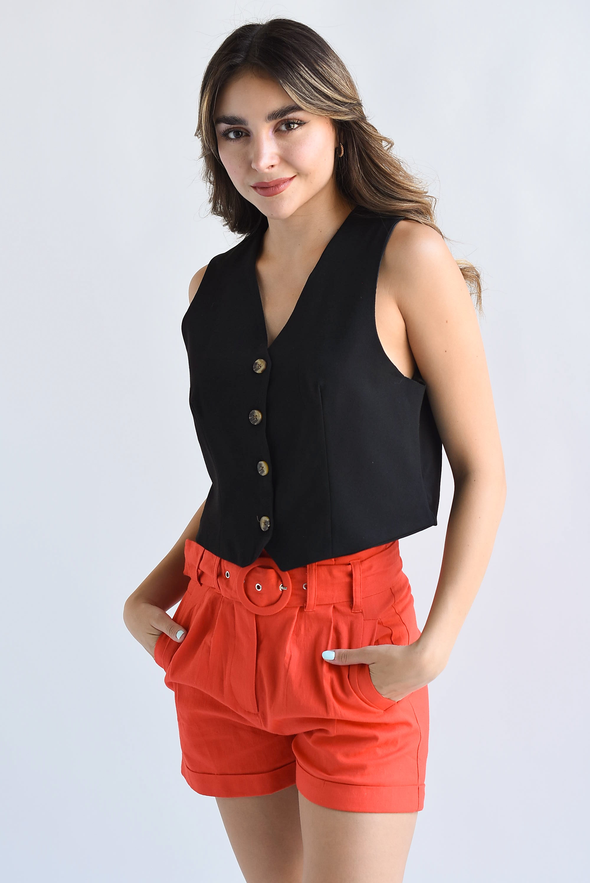 Short paper bag lino Rojo