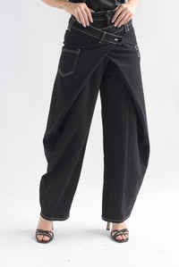 Fashion Styled Jeans barrel envolventes denim Dark