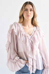 Fashion Styled Blusa manga larga olanes Blush
